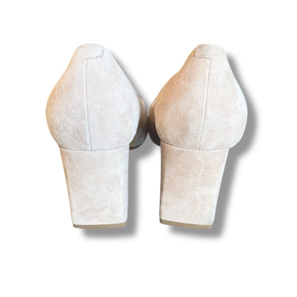 MARC FISHER Nude Suede Block Heel Pumps, High Heel, Casual, Size 8M - Picture 4 of 6